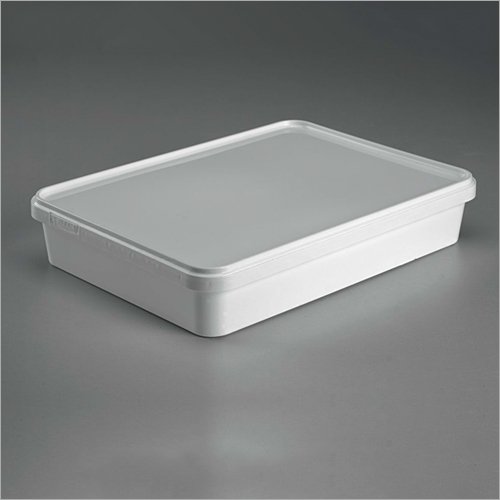 1390ml Temper Evident Rectangle White Transparent Container